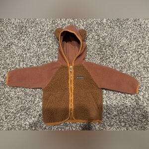 Columbia Brown Kids Teddy Zip Jacket with Ears 6-12 Months